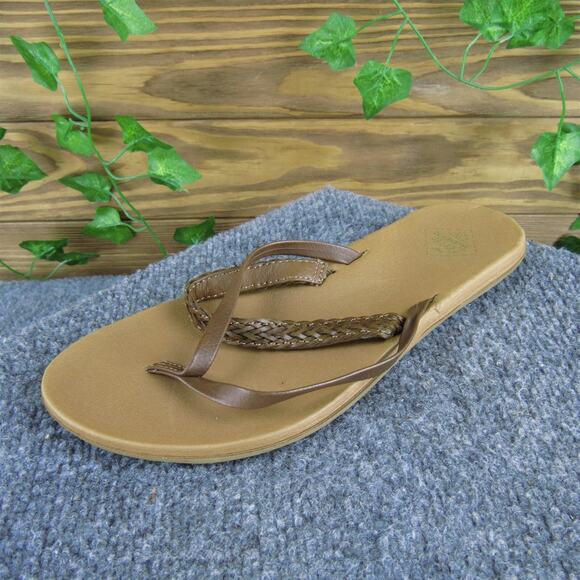 Freewaters Women's Ana Flip Flop Brown‎ Synthetic Sz 7 Medium Gently Used 2025 - Picture 1 of 6